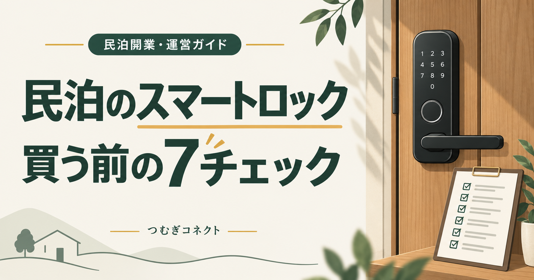 民泊のスマートロックの選び方｜購入前の7チェックとトラブル対策